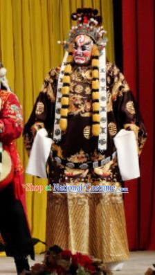 Chinese Classical Kun Opera Painted Face Role Apparels Princess Baihua Peking Opera Elderly Male Wu Sheng Costumes and Headwear