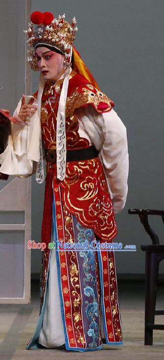 Chinese Classical Kun Opera Young Male Garment and Hat The Purple Hairpin Peking Opera Wusheng Martial Men Costumes