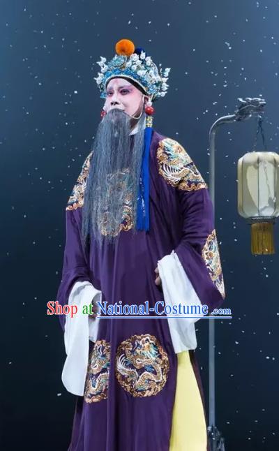 Rain on the Phoenix Tree Chinese Kun Opera Emperor Garment Costumes and Headwear Kunqu Opera Laosheng Apparels Informal Clothing