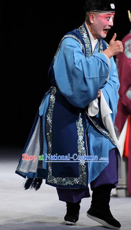 Dream of Red Mansions Chinese Kun Opera Chou Role Apparels Garment Costumes and Headwear Kunqu Opera Clown Clothing