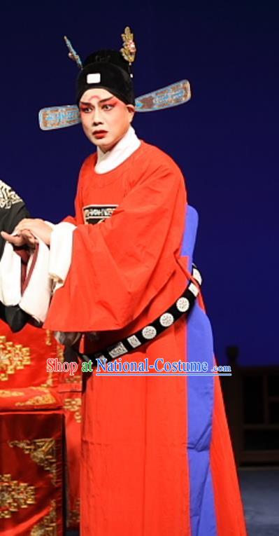 Feng Zheng Wu Chinese Kun Opera Young Male Apparels Costumes and Headwear Kunqu Opera Scholar Han Qi Garment Clothing