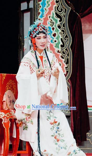 Chinese Shaoxing Opera Diva Li Xiuying Dress The Jade Hairpin Yue Opera Garment Costumes Young Female Apparels and Headwear