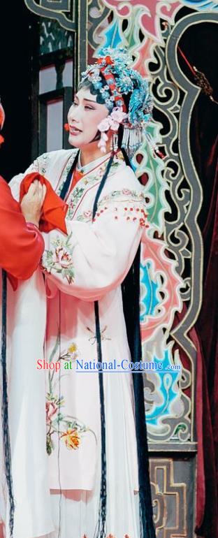 Chinese Shaoxing Opera Diva Li Xiuying Dress The Jade Hairpin Yue Opera Garment Costumes Young Female Apparels and Headwear