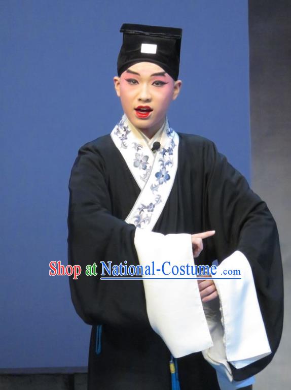 Dream of Red Mansions Chinese Ping Opera Poor Scholar Costumes and Headwear Yu Gong Case Pingju Opera Xiaosheng Li Jinlu Apparels Clothing