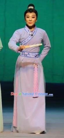 The Butterfly Lovers Chinese Ping Opera Niche Liang Shanbo Costumes and Hat Pingju Opera Xiaosheng Apparels Scholar Clothing