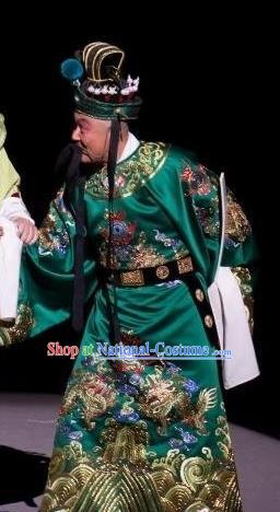 The Purple Robe Story Chinese Peking Opera Court Eunuch Garment Costumes and Headwear Beijing Opera Figurant Apparels Clown Clothing