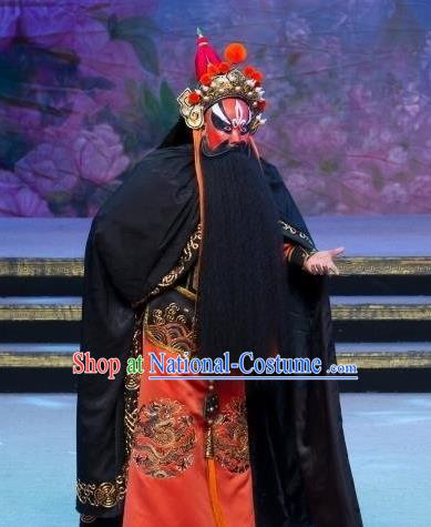 The Purple Robe Story Chinese Peking Opera Elderly Male Garment Costumes and Headwear Beijing Opera Laosheng Offcial Apparels Clothing