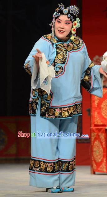 Chinese Ping Opera Elderly Female Apparels Costumes and Headpieces The Oil Vendor and His Pretty Bride Traditional Pingju Opera Pantaloon Dress Procuress Garment