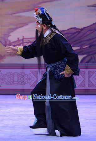 Han Yuniang Chinese Peking Opera Laosheng Garment Costumes and Headwear Beijing Opera Elderly Male Apparels Scholar Cheng Pengjv Clothing