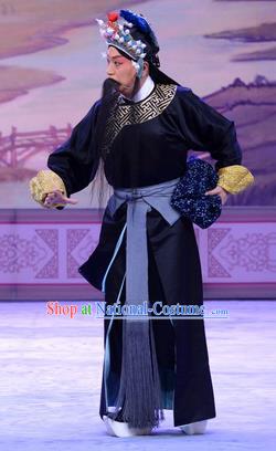 Han Yuniang Chinese Peking Opera Laosheng Garment Costumes and Headwear Beijing Opera Elderly Male Apparels Scholar Cheng Pengjv Clothing