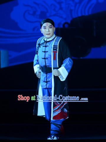 Jing Hai Hun Chinese Peking Opera Righteous Man Garment Costumes and Headwear Beijing Opera Hero Shen Zhiliang Apparels Clothing