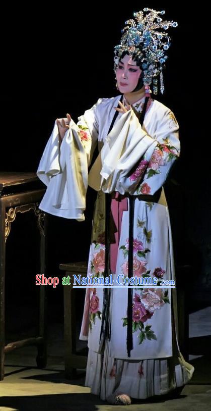 Chinese Beijing Opera Distress Maiden Apparels Daming Prefecture Costumes and Headpieces Traditional Peking Opera Hua Tan Dress Goddess Garment