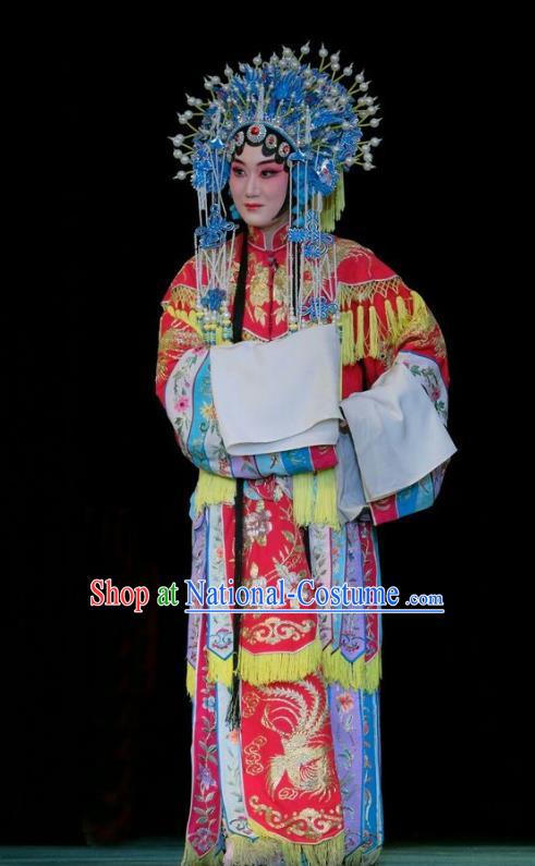 Chinese Beijing Opera Hua Tan Apparels Duan Mi Jian Costumes and Headpieces Traditional Peking Opera Actress Dress Princess Heyang Garment