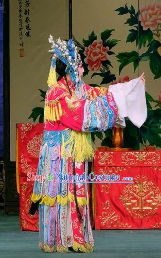 Chinese Beijing Opera Hua Tan Apparels Duan Mi Jian Costumes and Headpieces Traditional Peking Opera Actress Dress Princess Heyang Garment