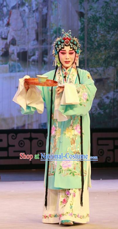 Chinese Beijing Opera Hua Tan Apparels Nan Jie Guan Costumes and Headdress Traditional Peking Opera Actress Dress Diva Xie Jinhua Garment