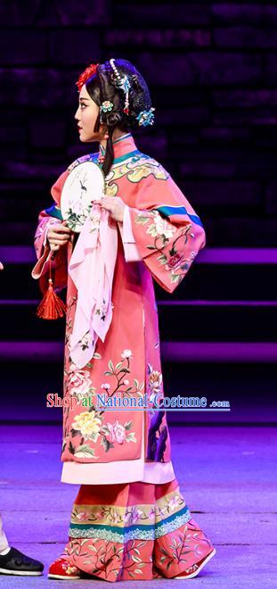 Chinese Beijing Opera Actress Apparels The Grand Mansion Gate Costumes and Headdress Traditional Peking Opera Diva Dress Courtesan Yang Jiuhong Garment