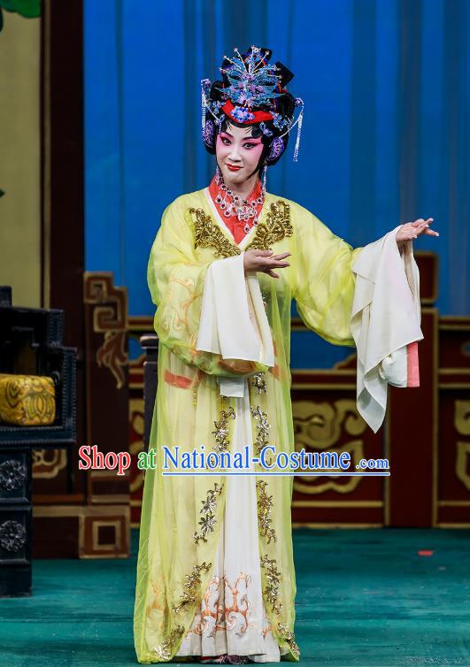 Chinese Beijing Opera Noble Female Garment The Dream Of Red Mansions Costumes and Hair Accessories Traditional Peking Opera Hua Tan Dress Diva Wang Xifeng Apparels