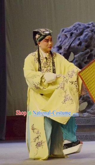 Shen Ting Ling Chinese Peking Opera Xiaosheng Apparels Costumes and Headpieces Beijing Opera Garment Young Male Clothing