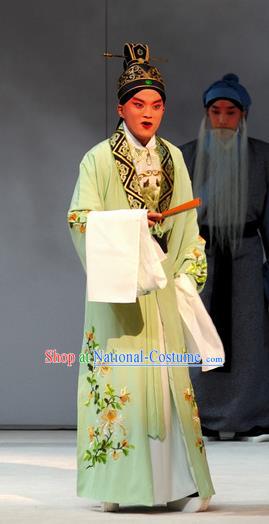 Tang Wan Chinese Peking Opera Xiaosheng Apparels Costumes and Headpieces Beijing Opera Young Male Garment Scholar Lu You Clothing