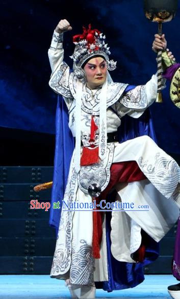 The Tiger Generals Chinese Peking Opera Wusheng Apparels Costumes and Headpieces Beijing Opera Martial Male Garment General Li Cunxiao Clothing