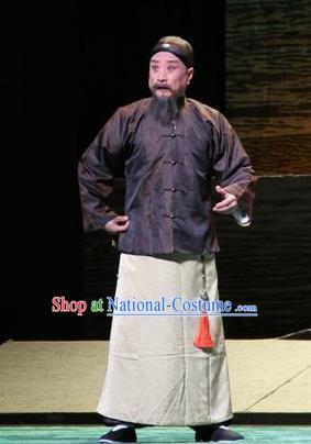 Da Sheng Kui Chinese Peking Opera Elderly Male Apparels Costumes and Headpieces Beijing Opera Merchant Garment Clothing