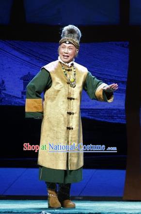 Chinese Beijing Opera Elderly Female Garment Da Sheng Kui Costumes and Hair Accessories Traditional Peking Opera Dame Hai Qingshen Dress Apparels