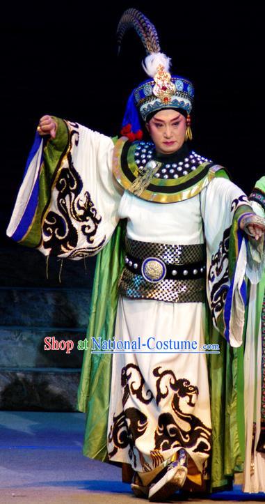 Consort Bai Jie Chinese Peking Opera XIaosheng Apparels Costumes and Headpieces Beijing Opera Young Male Garment King Clothing