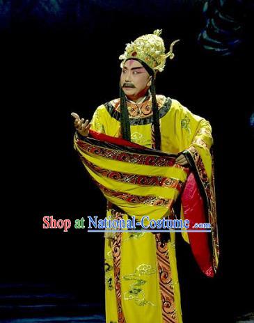 Consort Bai Jie Chinese Peking Opera Emperor Apparels Costumes and Headpieces Beijing Opera King Garment Lord Pi Luoge Clothing