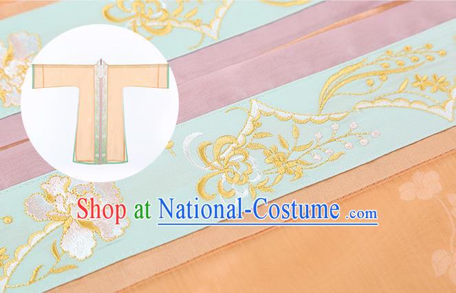 Chinese Traditional Song Dynasty Young Female Historical Costumes Ancient Imperial Concubine Embroidered Garment Hanfu Dress for Women