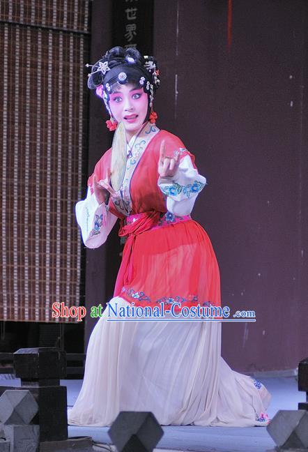 Chinese Sichuan Opera Rich Lady Garment Costumes and Hair Accessories Traditional Peking Opera Actress Dress Diva Apparels