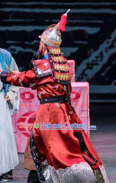 Scholar of Ba Shan Chinese Sichuan Opera General Apparels Costumes and Headpieces Peking Opera Martial Male Garment Li Youheng Clothing