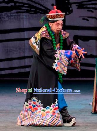 Scholar of Ba Shan Chinese Sichuan Opera Minister Apparels Costumes and Headpieces Peking Opera Official Garment Elderly Male Clothing