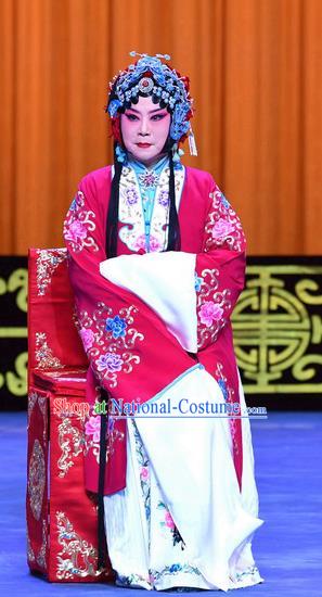 Chinese Beijing Opera Young Mistress Apparels Costumes and Headpieces Traditional Peking Opera Yu Bei Pavilion Diva Meng Yuehua Dress Garment