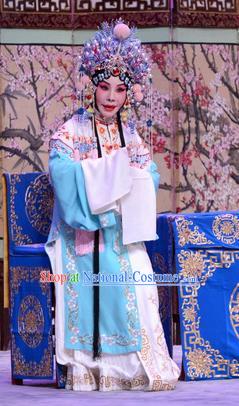 Chinese Beijing Opera Princess of Qin Meng Ying Apparels Costumes and Headdress Chu Palace Hen Traditional Peking Opera Hua Tan Dress Garment