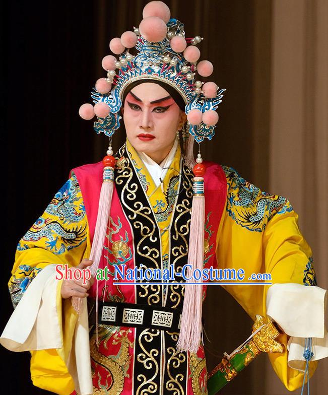 Chu Palace Hen Chinese Peking Opera Crown Prince Jian Garment Costumes and Headwear Beijing Opera Xiaosheng Apparels Clothing