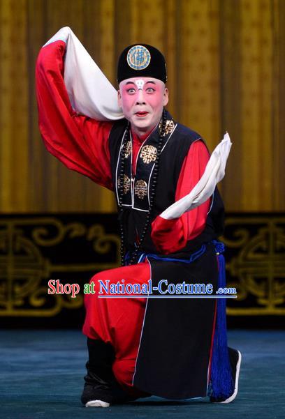 Escaping From the Temple Chinese Peking Opera Chou Garment Costumes and Headwear Beijing Opera Monk Apparels Young Male Clothing