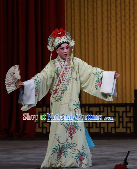 Fa Men Temple Chinese Peking Opera Scholar Fu Peng Garment Costumes and Headwear Beijing Opera Xiaosheng Apparels Young Man Clothing