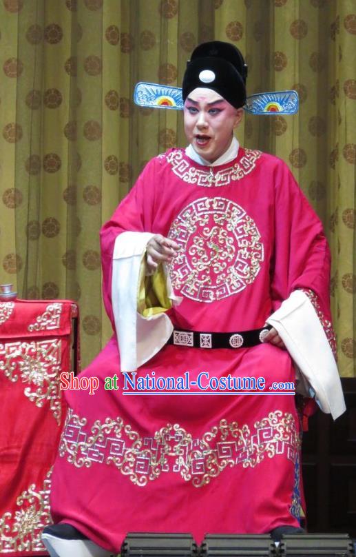 Jin Yunu Chinese Bangzi Opera Xiaosheng Mo Ji Apparels Costumes and Headpieces Traditional Hebei Clapper Opera Young Male Garment Niche Official Clothing