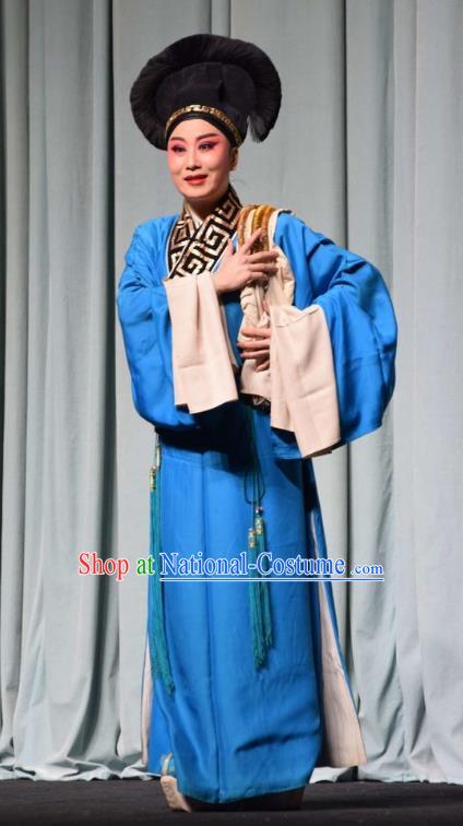 Fifteen Strings of Cash Chinese Shanxi Opera Xiaosheng Apparels Costumes and Headpieces Traditional Jin Opera Scholar Garment Niche Clothing