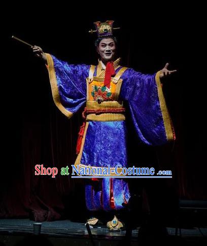 Ni Chang Chang Ge Chinese Hubei Hanchu Opera Xiaosheng Apparels Costumes and Headpieces Traditional Han Opera Young Male Garment Clothing