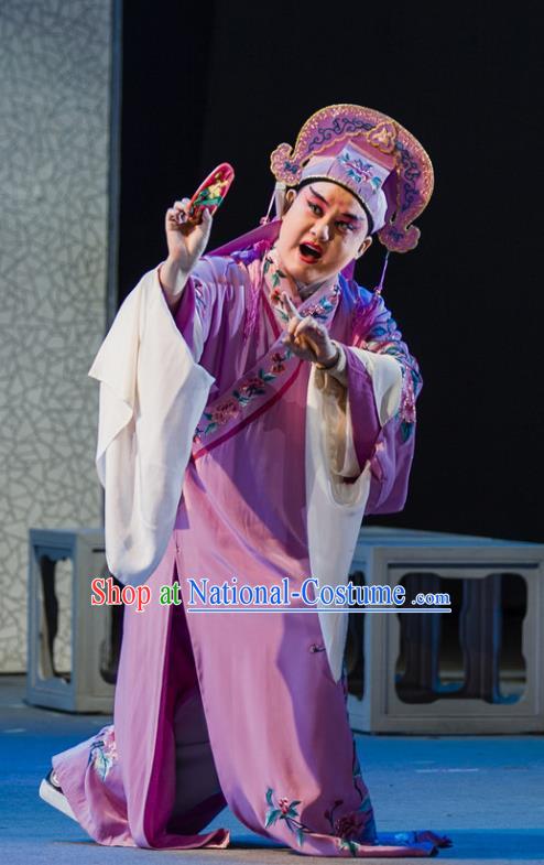 Jin Lian Chinese Hubei Hanchu Opera Childe Ximen Qing Apparels Costumes and Headpieces Traditional Han Opera Young Male Garment Merchant Clothing