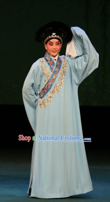 The Fairy Tale of White Snake Chinese Guangdong Opera Xu Xian Apparels Costumes and Headpieces Traditional Cantonese Opera Young Male Garment Niche Clothing