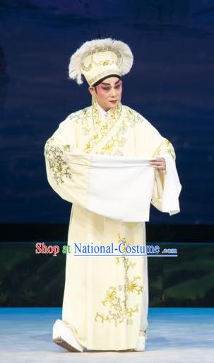 The Fairy Tale of White Snake Chinese Guangdong Opera Xu Xian Apparels Costumes and Headpieces Traditional Cantonese Opera Garment Xiaosheng Clothing