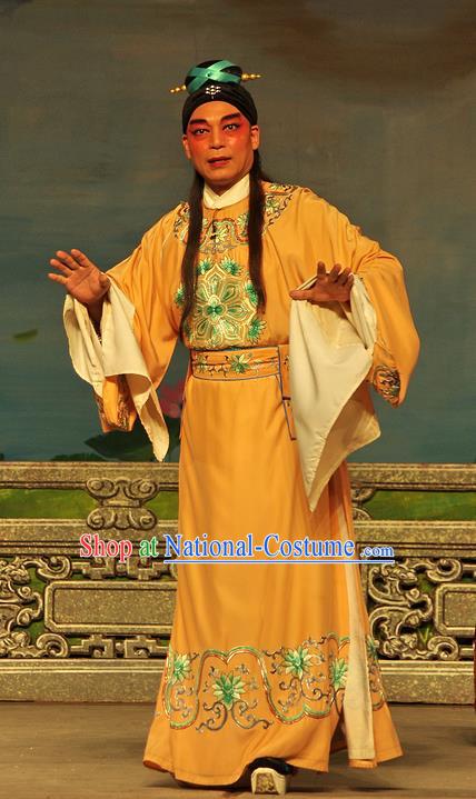 Chinese Guangdong Opera Young Male Fan Li Apparels Costumes and Headpieces Traditional Cantonese Opera Niche Garment Xiaosheng Clothing