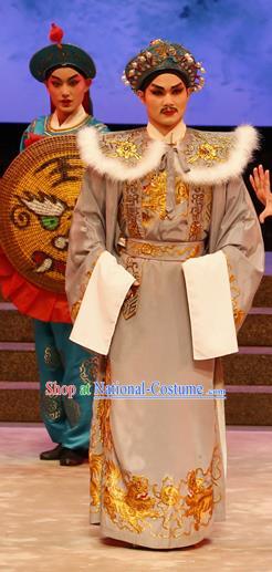 General Ma Chao Chinese Guangdong Opera Official Apparels Costumes and Headpieces Traditional Cantonese Opera Childe Garment Prince Clothing