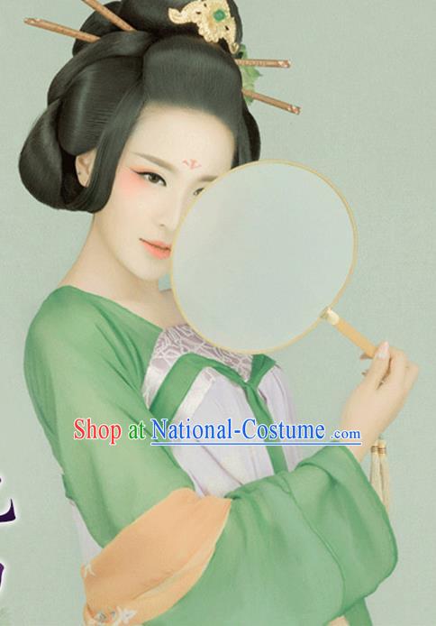 Chinese Traditional Tang Dynasty Noble Concubine Historical Costumes Ancient Drama Palace Woman Hanfu Dress Apparels and Headpieces