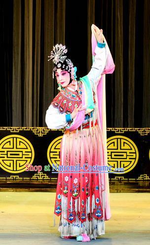 Chinese Sichuan Opera Goddess Garment Costumes and Hair Accessories Traditional Peking Opera Highlights Young Female Dress Hua Tan Apparels