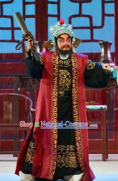 Search the College Chinese Guangdong Opera Elderly Male Apparels Costumes and Headpieces Traditional Cantonese Opera Official Garment Governor Clothing