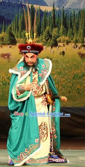 Princess Zhaojun Chinese Guangdong Opera Official Apparels Costumes and Headwear Traditional Cantonese Opera Garment Xiongnu General Wen Dun Clothing