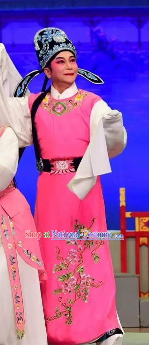 Chinese Guangdong Opera Xiaosheng Apparels Costumes and Headwear Traditional Cantonese Opera Young Male Garment Childe Xu Cheng Clothing